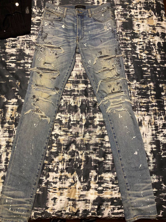 Amiri Classic Vanished Blue Diamond Jeans