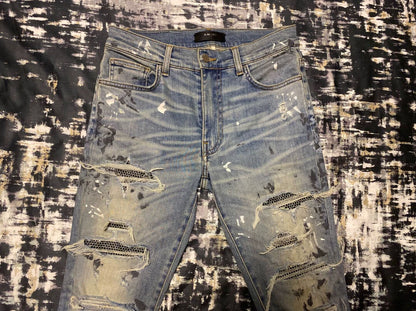 Amiri Classic Vanished Blue Diamond Jeans