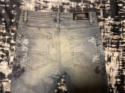 Amiri Classic Vanished Blue Diamond Jeans