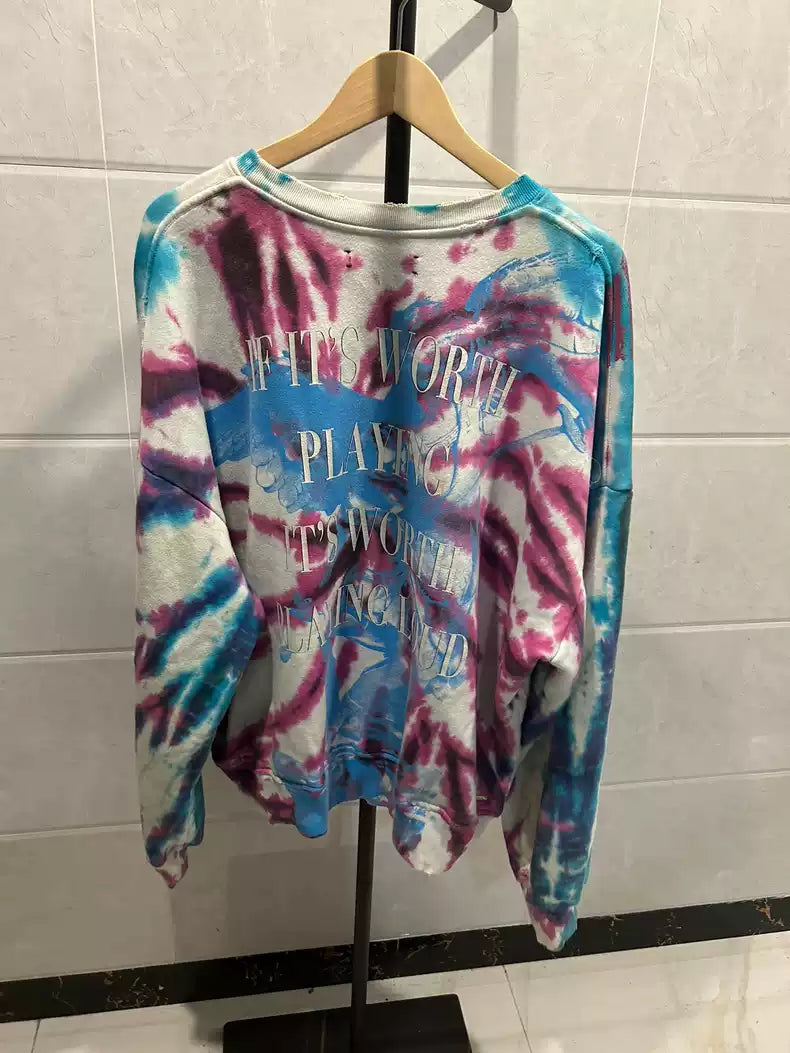 Amiri tie dye skull hoodie