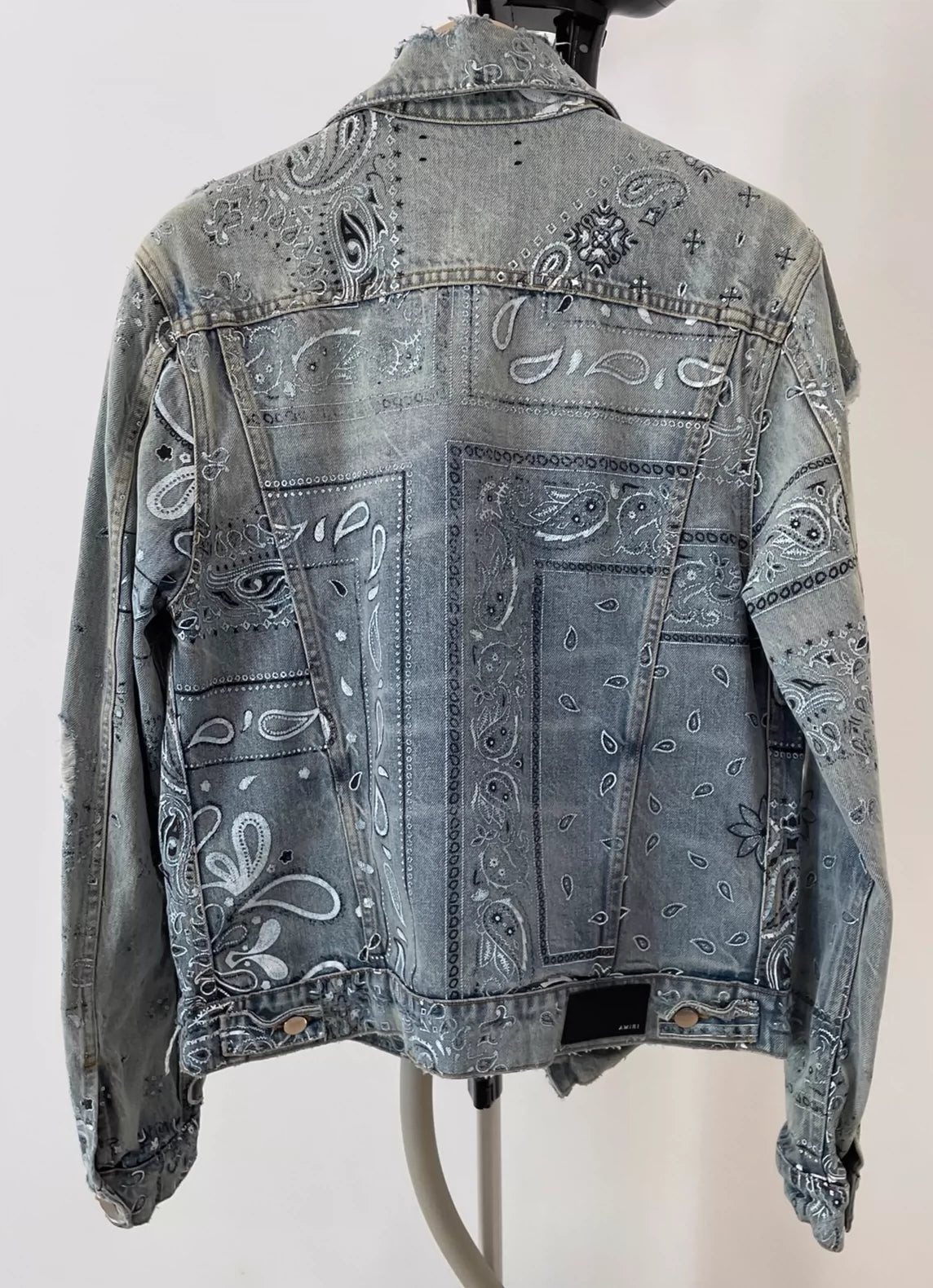 Amiri cashew flower denim jacket