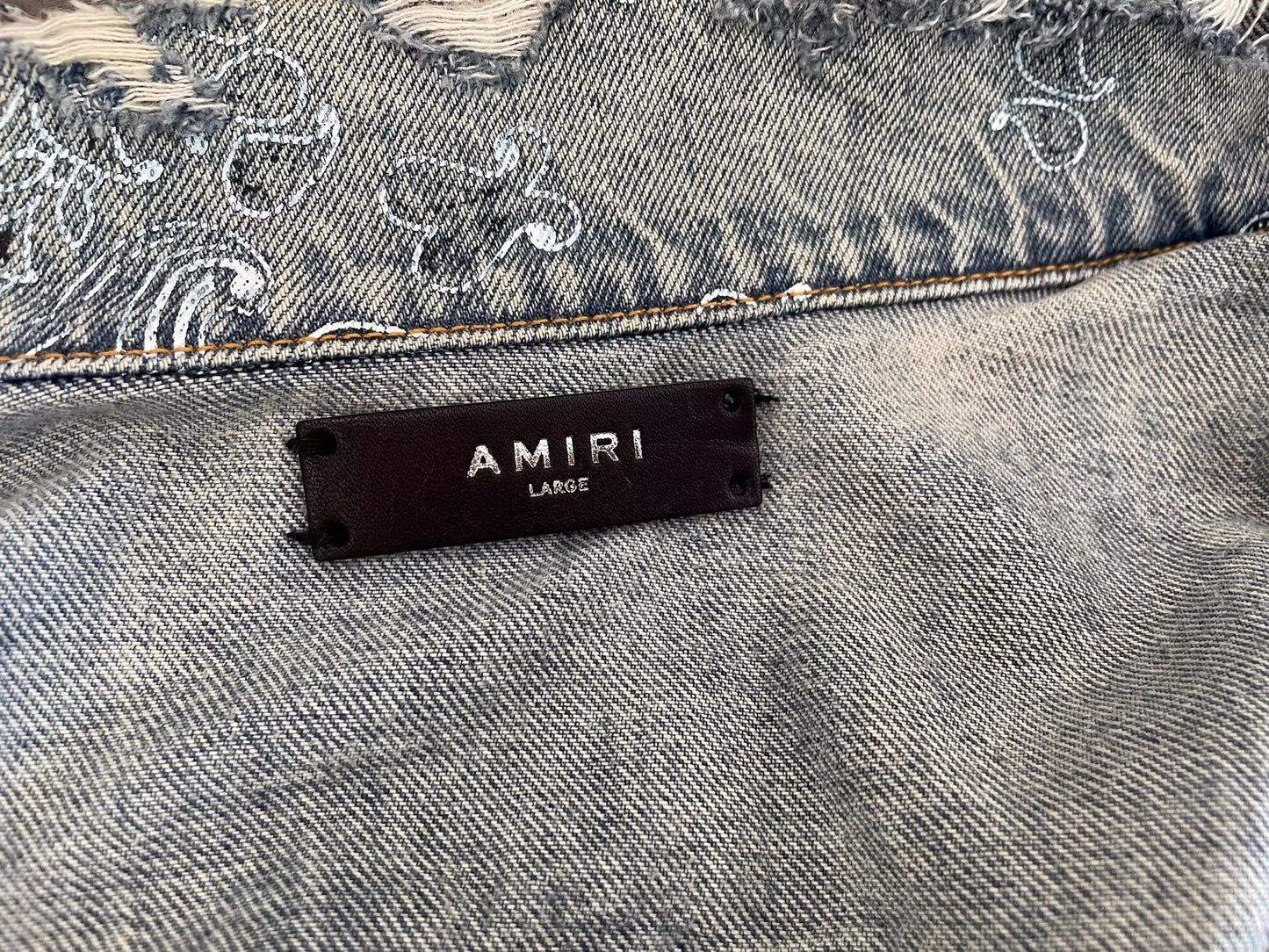 Amiri cashew flower denim jacket