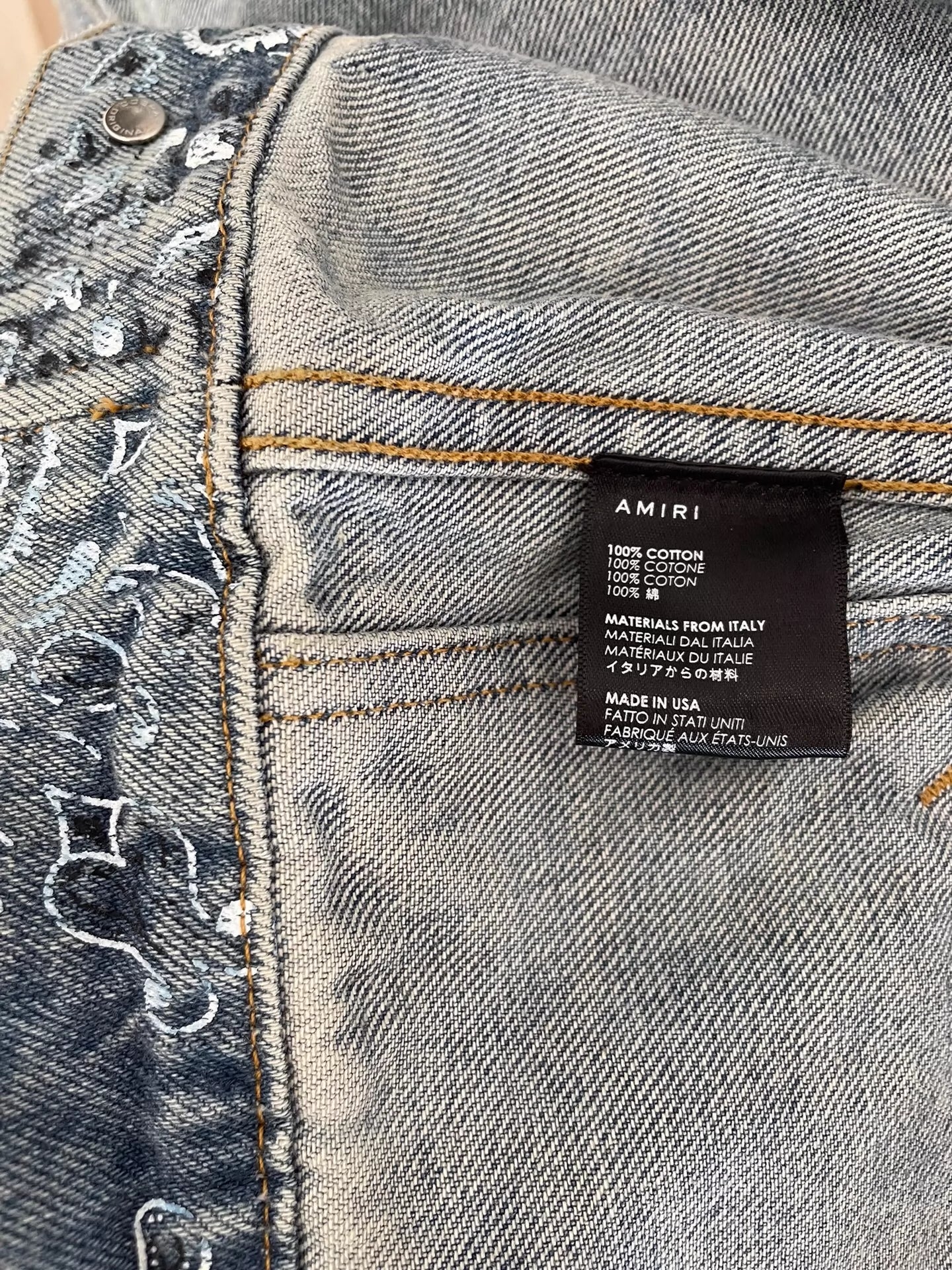 Amiri cashew flower denim jacket