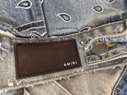 Amiri cashew flower denim jacket