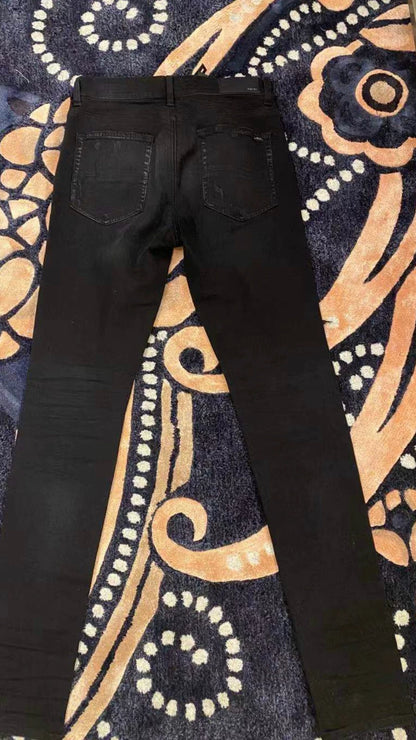 Amiri Classic Multi Element Splicing Black Jeans