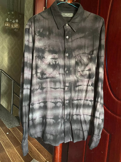 Amiri16ss Diversified Purple Tie Dyeing/Rendering Shirt