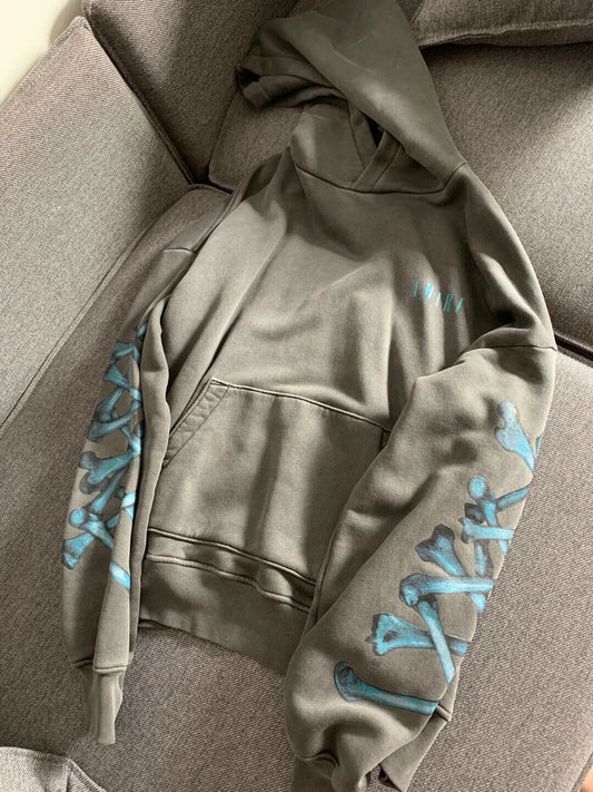 Amiri Classic Red and Blue Skeleton Hoodie