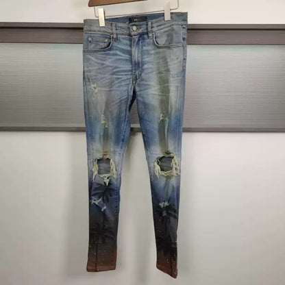 Amiri coconut tree ripped jeans