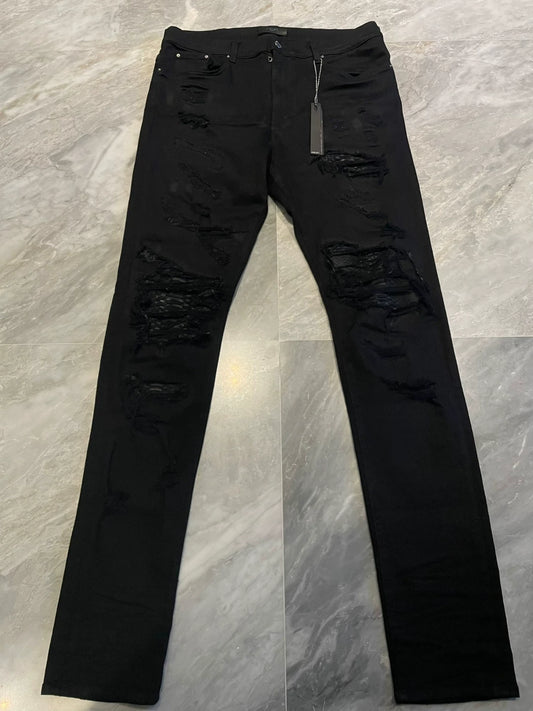 Amiri 16AW Black Snake Skin MX0 Jeans