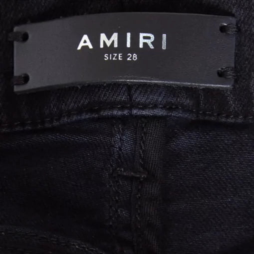 Amiri black patchwork jeans