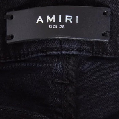 Amiri black patchwork jeans