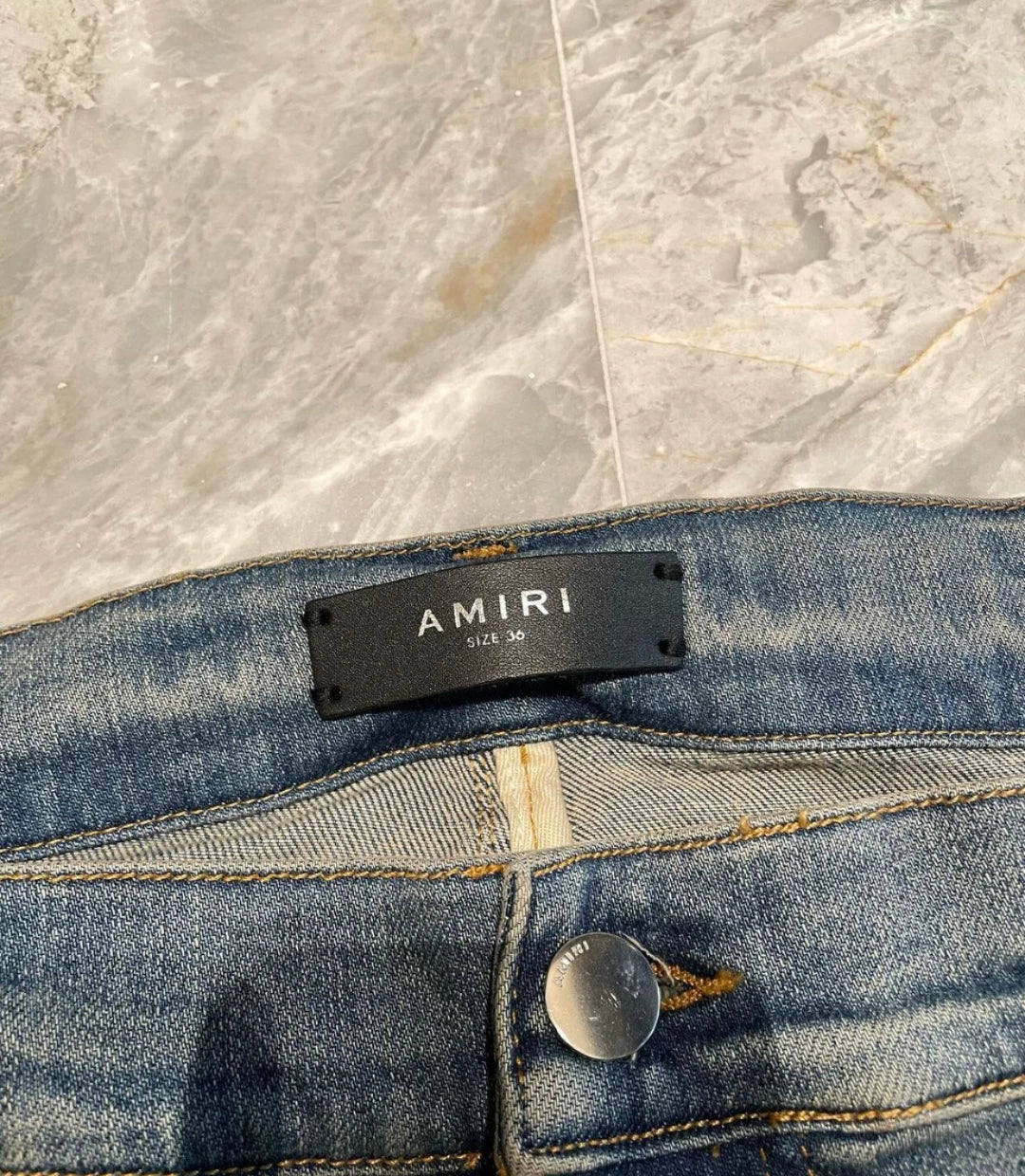 Amiri Classic New Velvet Splicing MX2 Blue Jeans