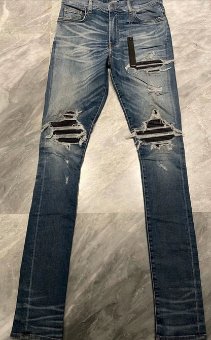 Amiri Classic 17ss Season Old MX1 Blue Jeans