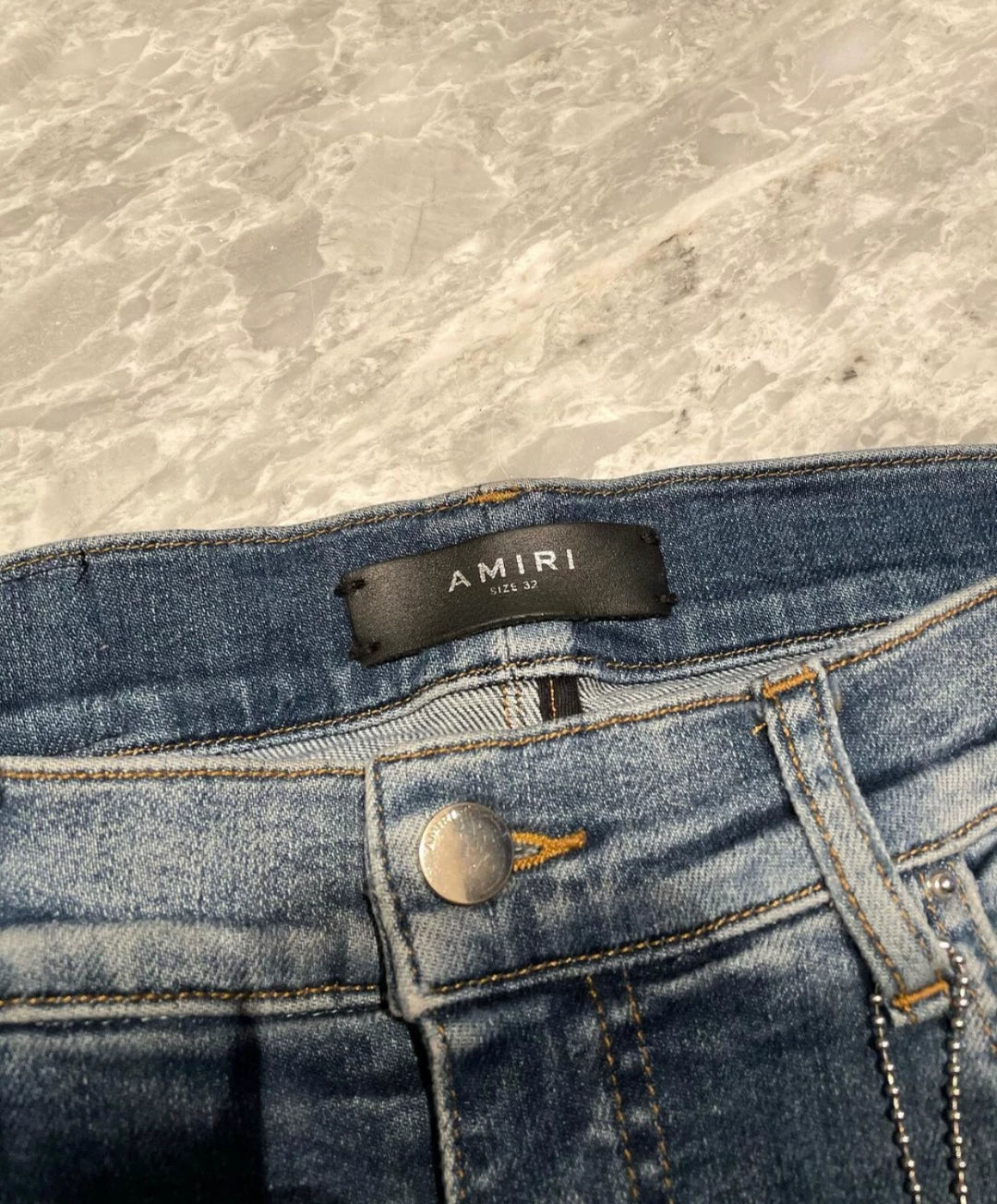 Amiri Classic 17ss Season Old MX1 Blue Jeans