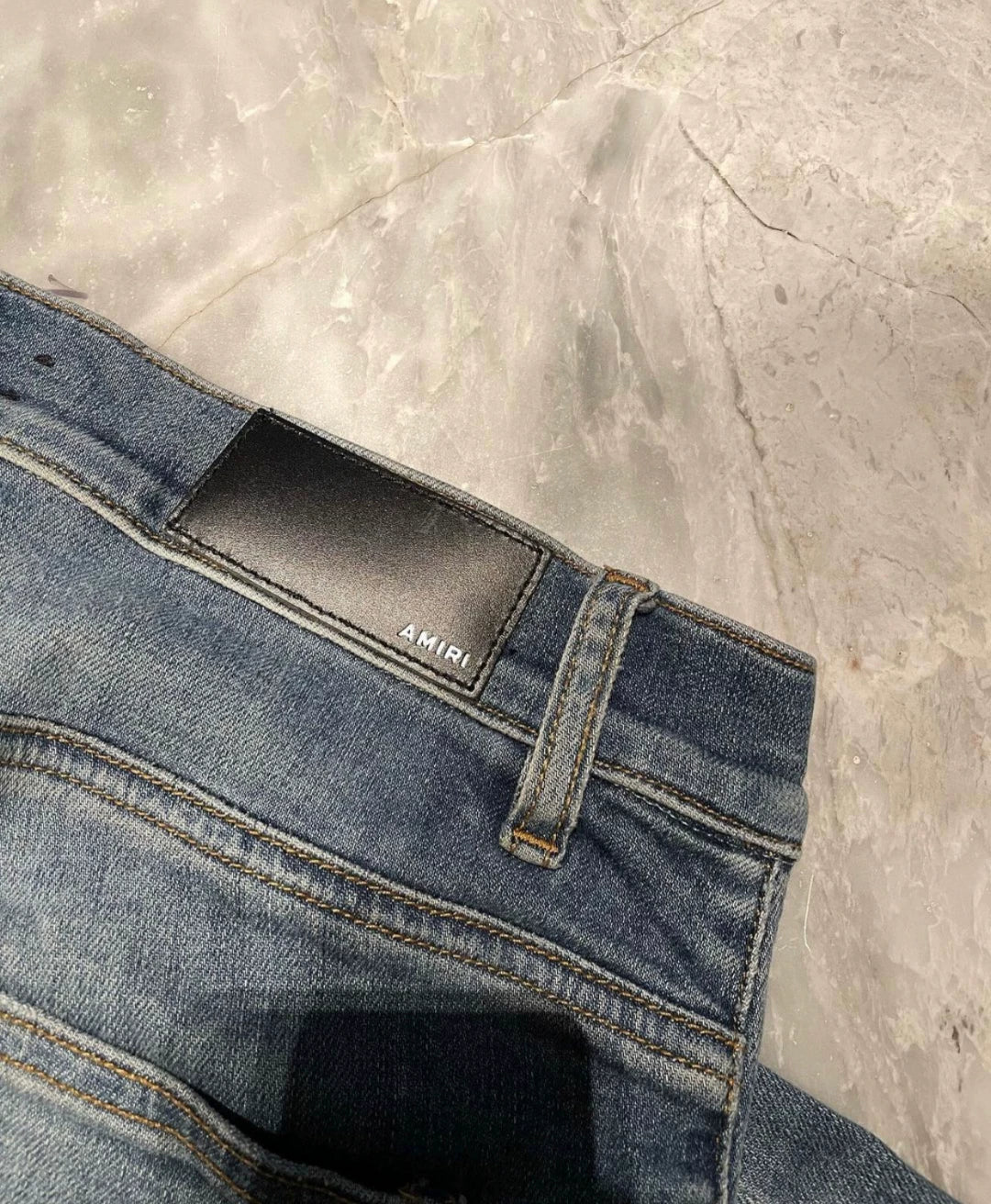 Amiri Classic 17ss Season Old MX1 Blue Jeans