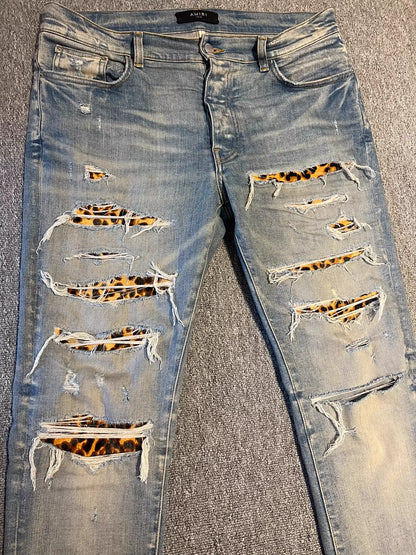 Amiri leopard print jeans