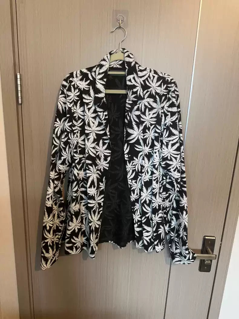 Amiri Black and White Coconut Tree Shirt