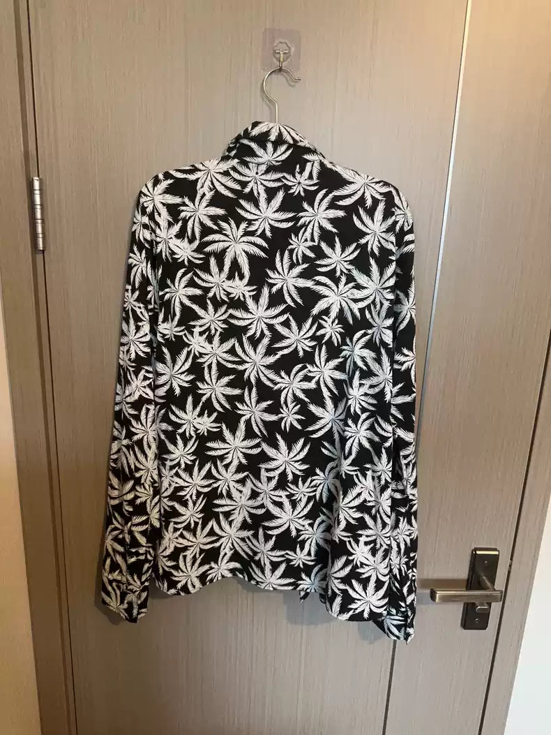 Amiri Black and White Coconut Tree Shirt