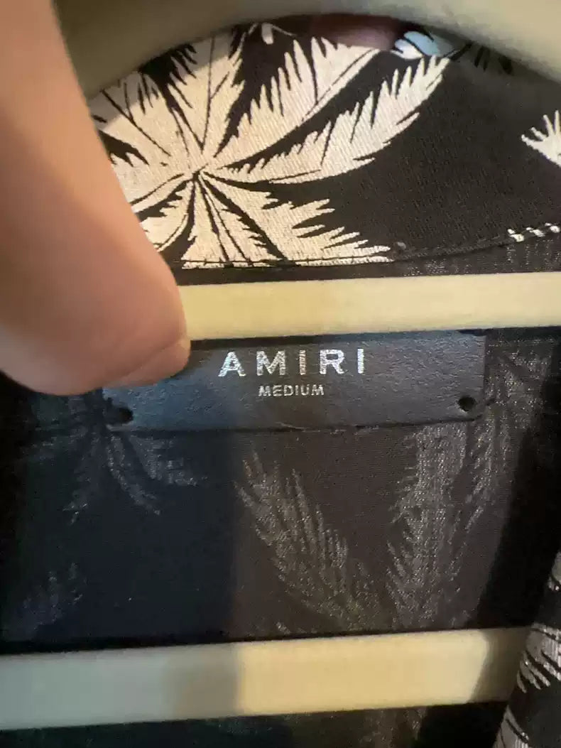 Amiri Black and White Coconut Tree Shirt