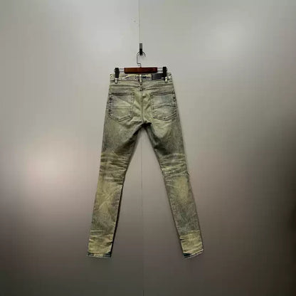 AMIRI Blue Wash Damaged Pants