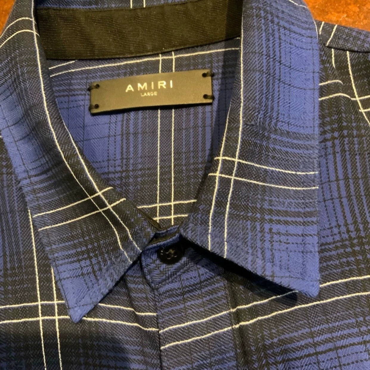 Amiri Blue Grid Shirt