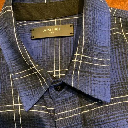 Amiri Blue Grid Shirt