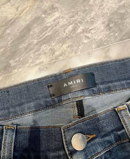 Amiri classic old style MX1 blue patchwork jeans