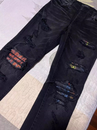 Amiri stitching destroys jeans - - DMC