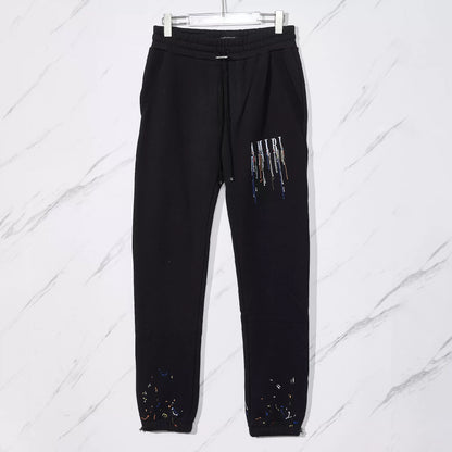 Amiri men's graffiti embroidered jogging pants