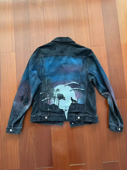 Amiri Classic 18aw Season Starry Sky Sparkling Diamond Jacket