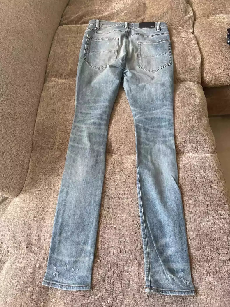 Amiri Blue Big Destruction SLP Jeans