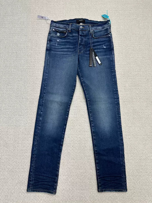 Amiri 22ss slim fit distressed blue jeans