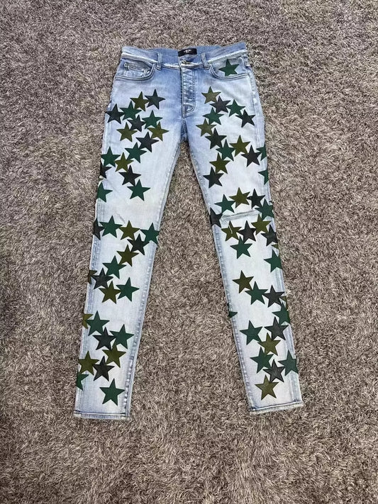 Amiri's new star patchwork jeans