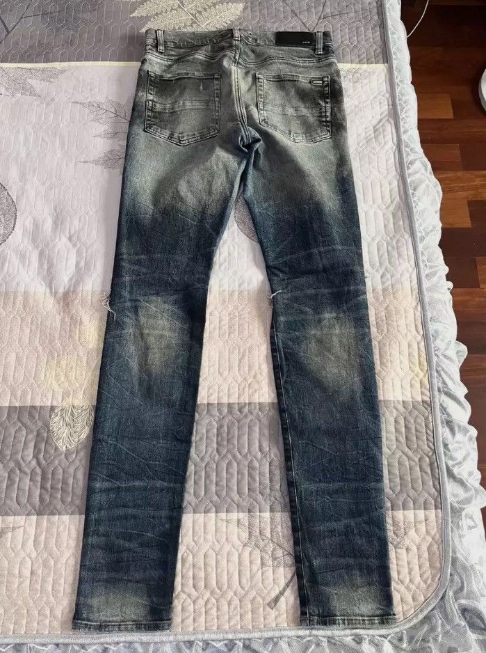 Amiri oil stains make old knees jeans - - DMC