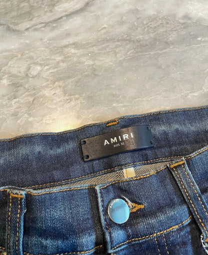 Amiri Classic Star Element Limited Edition Splicing Blue Jeans