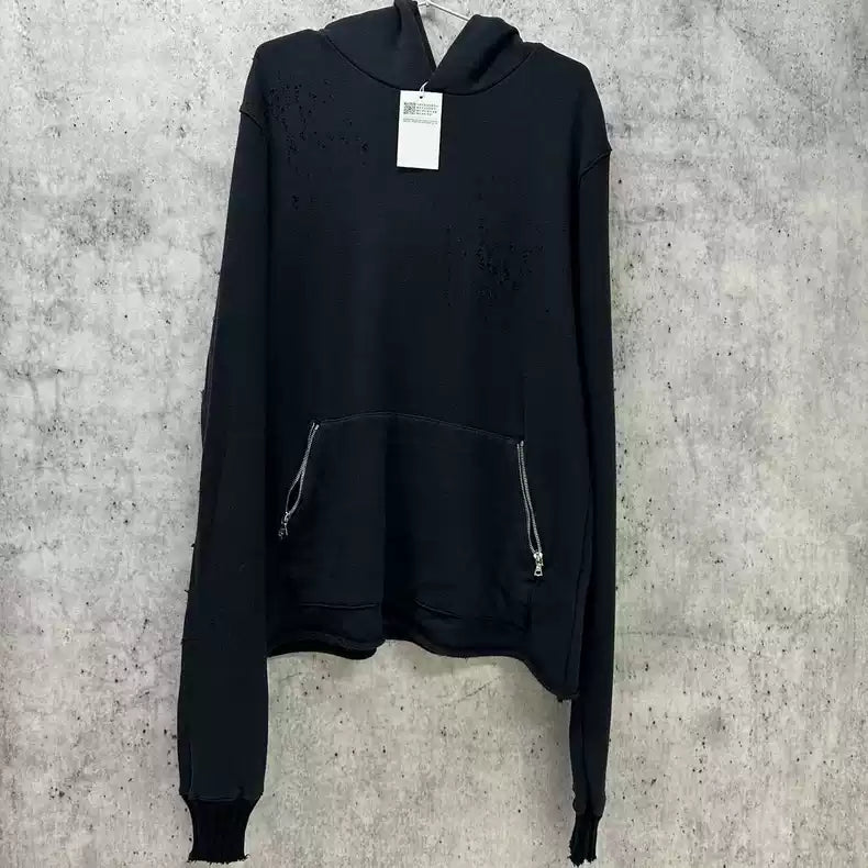 AMIRI Classic Black Shotgun Piercing Zipper Hoodie