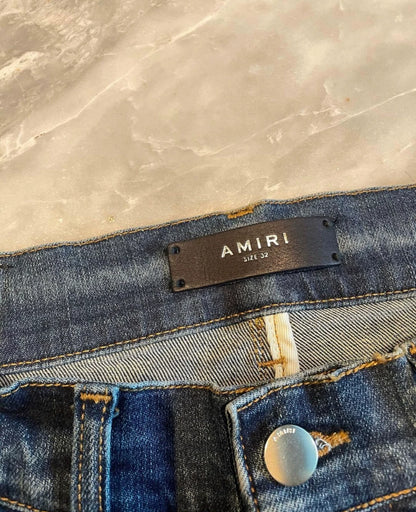 Amiri Classic Limited Edition Art Splicing Blue Jeans