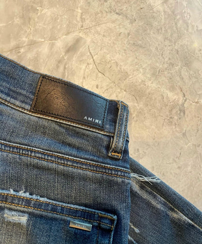 Amiri Classic Limited Edition Art Splicing Blue Jeans