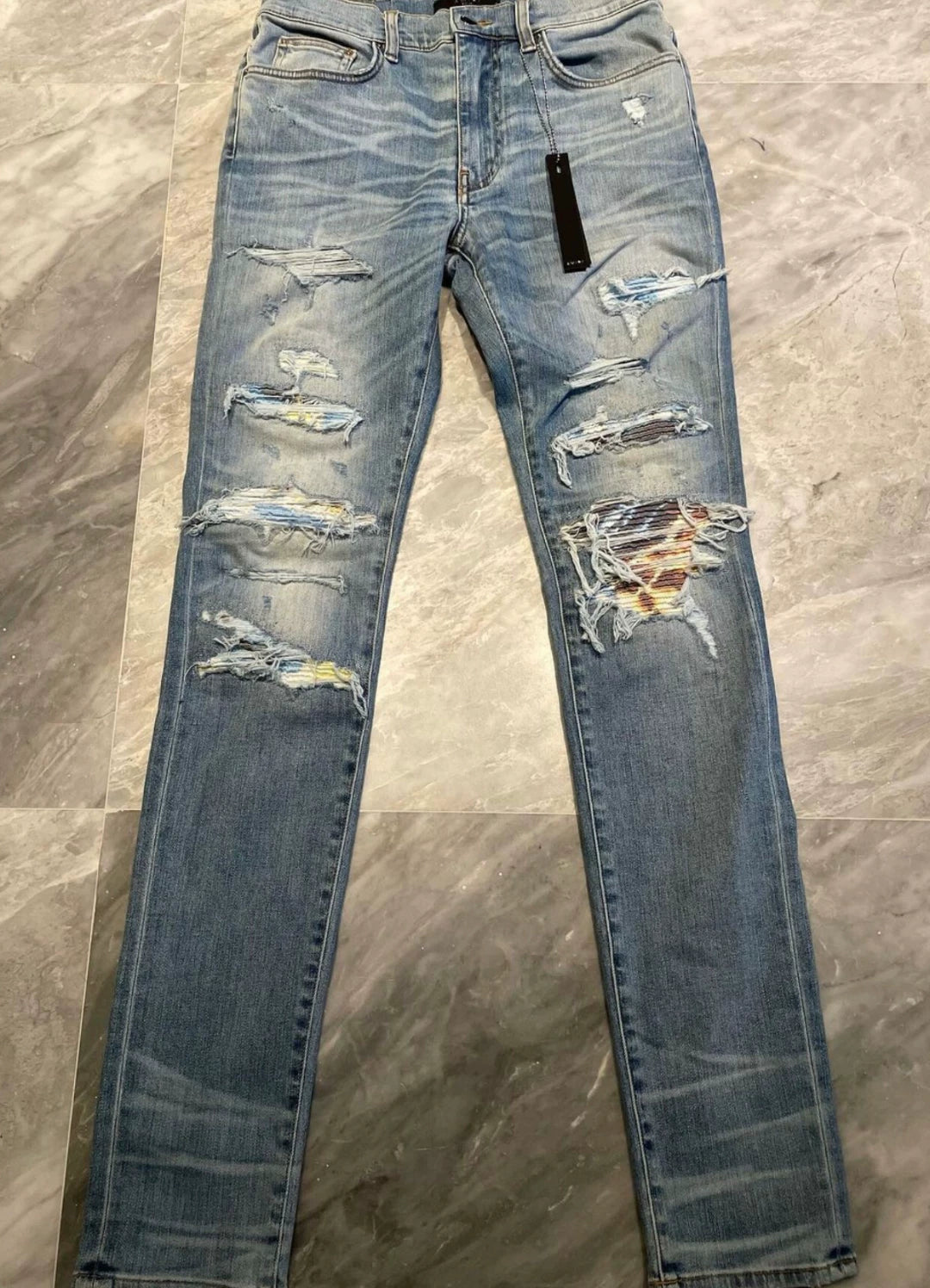 Amiri Classic will render limited edition spliced blue jeans