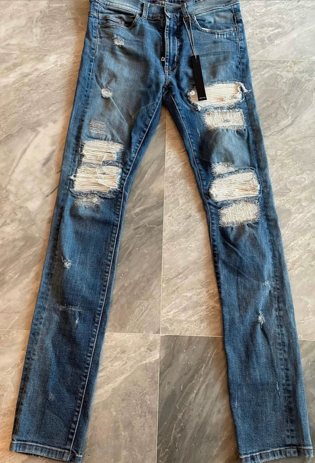 Amiri Classic 15th Quarter OG Patched Blue Jeans