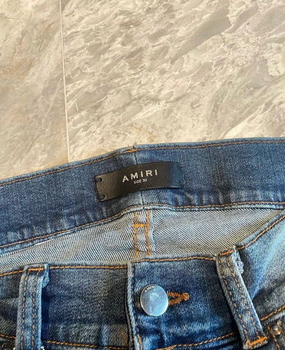 Amiri classic 15OG patch patchwork blue jeans