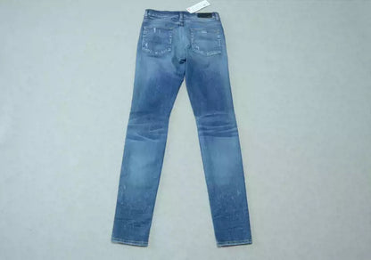 Amiri Blue washed cat paw big damage jeans