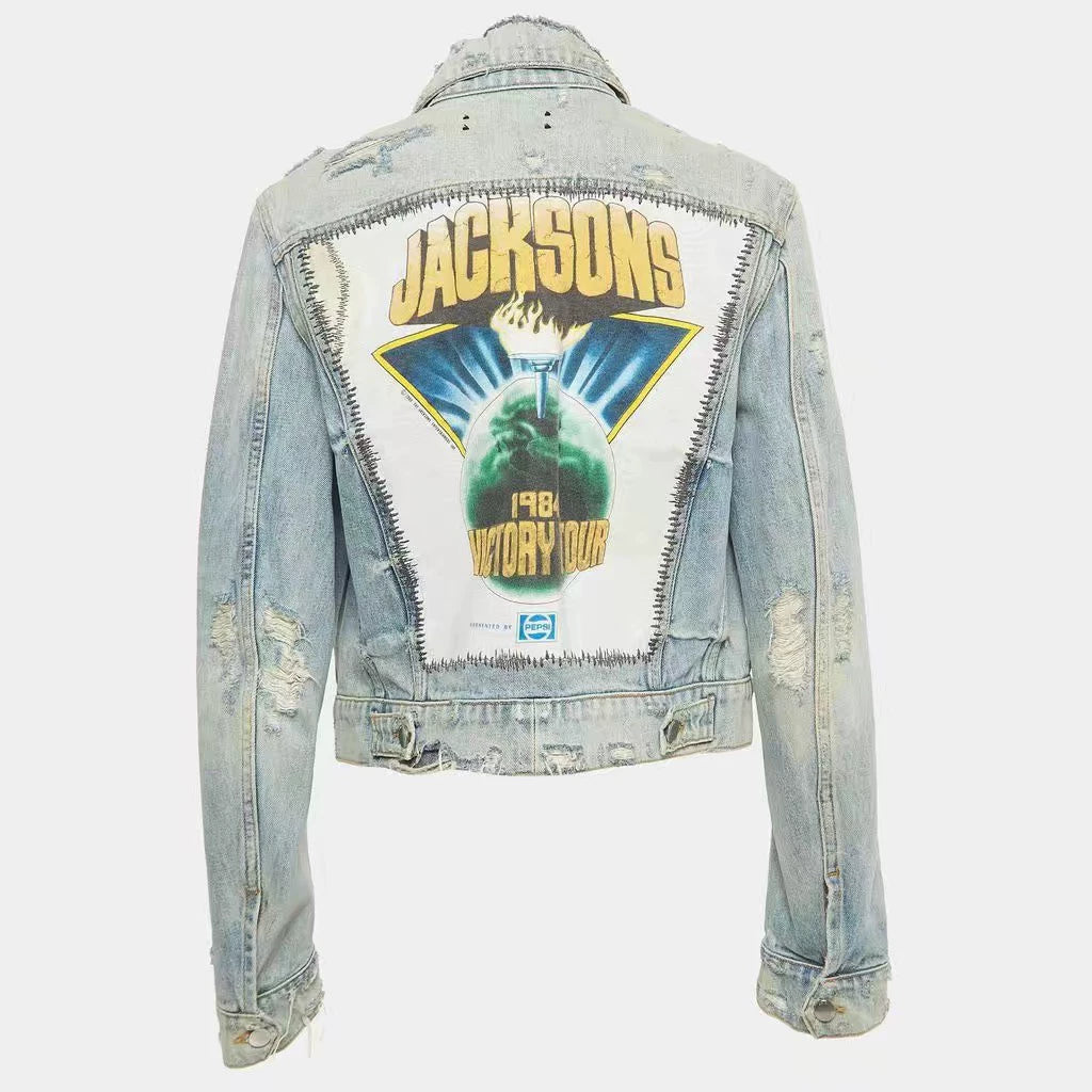 Amiri Jacksons back kill denim jacket