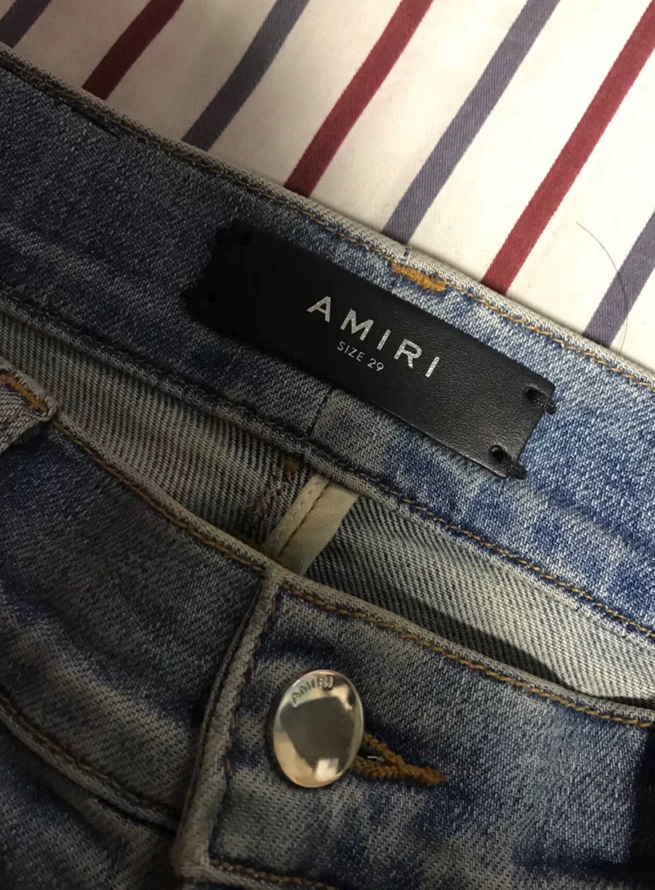 Amiri Blue Cashew Jeans