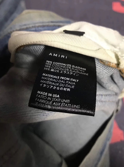 Amiri Blue Cashew Jeans