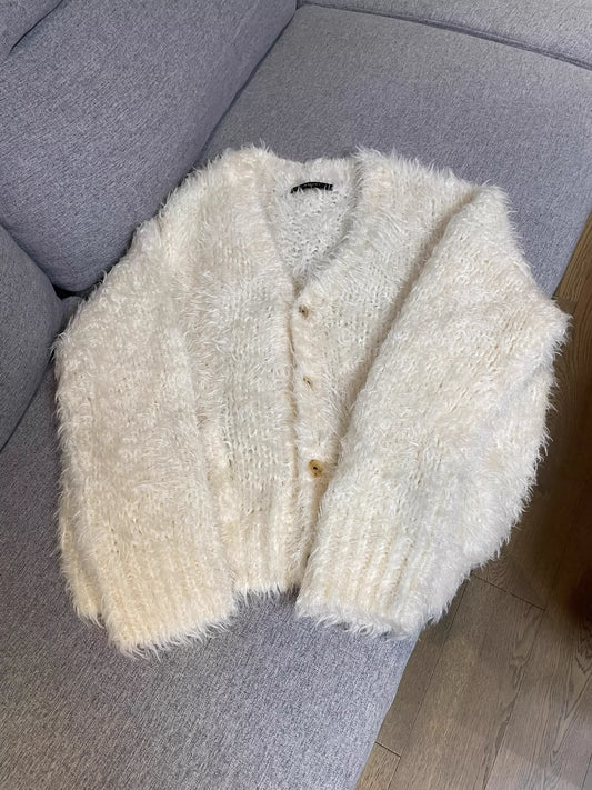 Amiri mohair cardigan sweater