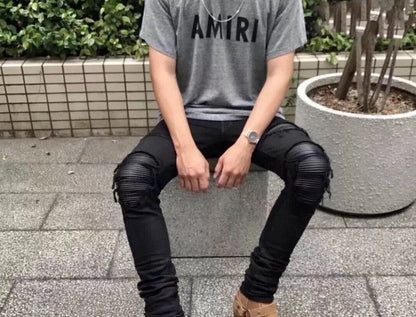 Amiri old first-year leather jeans - - DMC