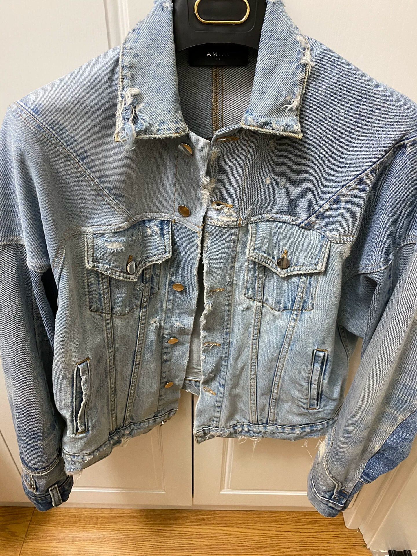 Amiri makes distressed denim jackets