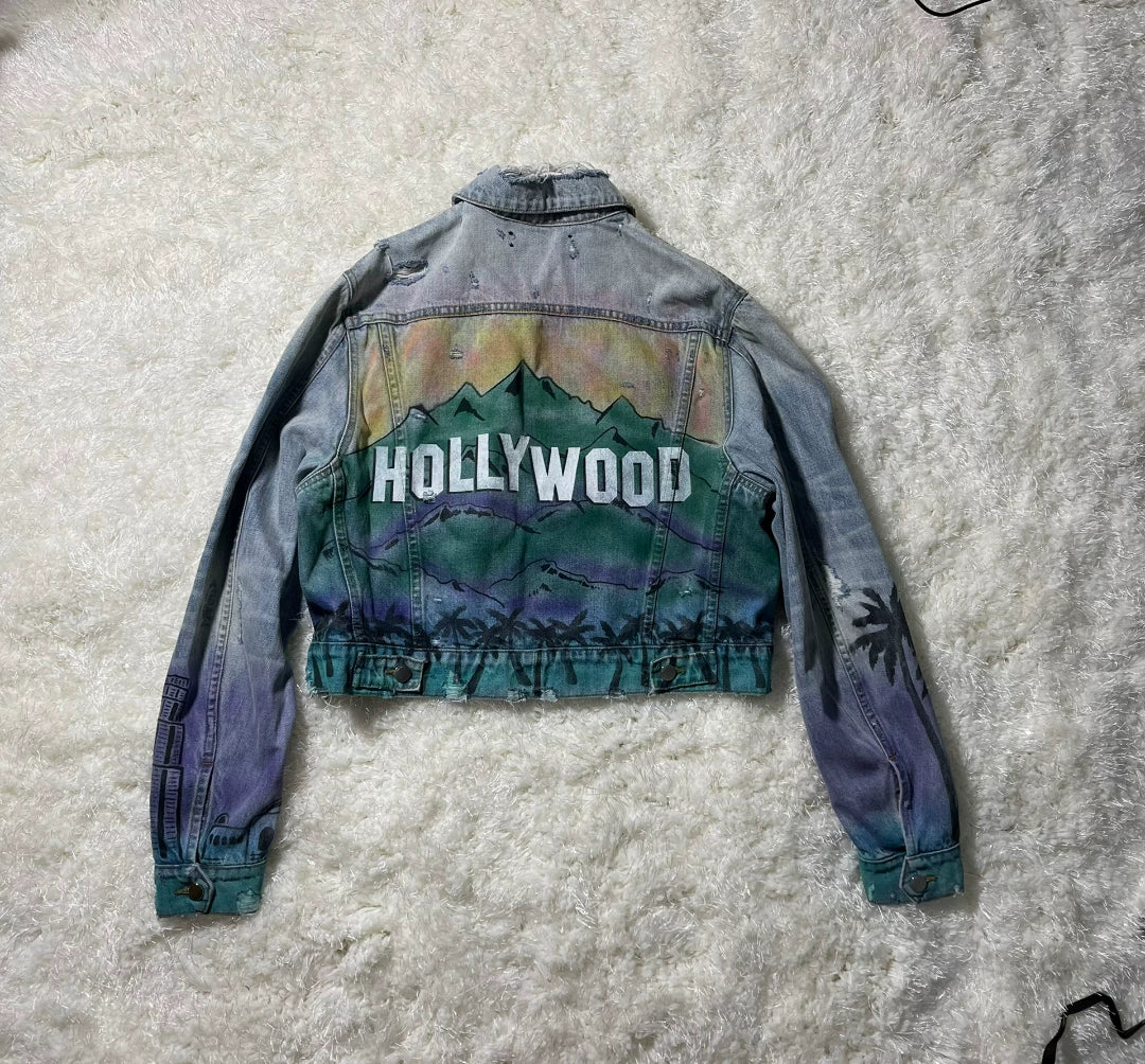 Amiri Alrbrush Hollywood Trucker jacket