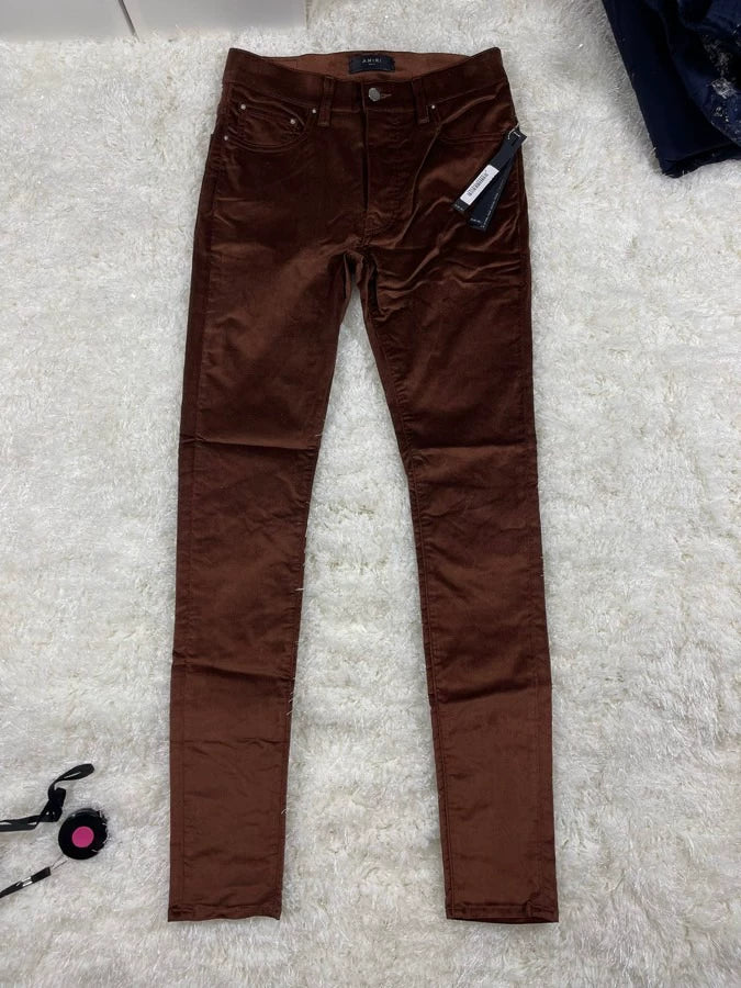 Amiri Brown Velvet Pants